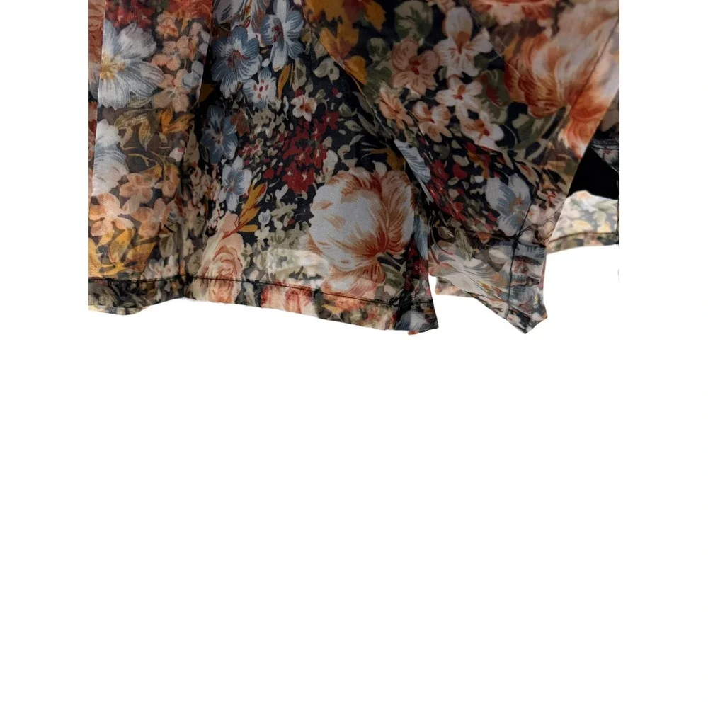 NWT Promesa Floral Chiffon Pleated Skort Size M Hidden Shorts Cottagecore Fall